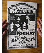 Foghat Poster Original Concert Memorial Coliseum Dec 2 - $380.27 CAD