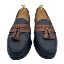 Allen Edmonds Maxfield Loafers Mens Black Leather with Brown Tassels Size 11 C - £30.93 GBP