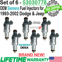 BRAND NEW Genuine Siemens Deka 6Pcs Fuel Injectors for 1997-2002 Jeep TJ 2.5L I4 - £279.67 GBP