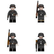 4Pcs WW2 Four Countries Soldier Minifigure Nederland Estonia Nordland Mi... - $18.89