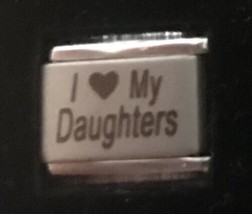 I Heart love My Daughters Wholesale Italian Charm Laser Link 9MM K15 - £10.90 GBP