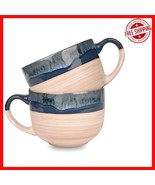 Durable Stoneware Coffee Mug Set - 16 Oz, Microwave &amp; Dishwasher Safe, 2... - $35.63