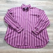 Hilfiger Mens Large 17 Long Sleeve Dress Shirt Office Business Purple St... - £19.91 GBP