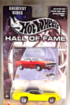 2002 Hot Wheels Hall of Fame Greatest Rides &#39;71 PLYMOUTH GTX Yellow w/Real Rider - £12.92 GBP
