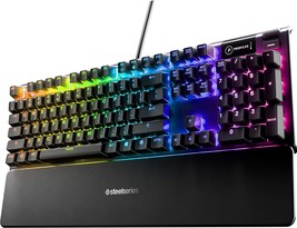 Steelseries Usb Apex 5 Hybrid Mechanical Gaming Keyboard With Blue Switch And - £99.08 GBP