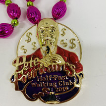 Mardi Gras Bead Necklace Pete Fountain&#39;s Half-Fast Walking Club 2019 New Orleans - £15.64 GBP