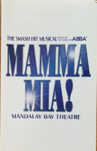 Playbill - Mama Mia @ Mandalay Bay Hotel Las Vegas, New - £3.87 GBP