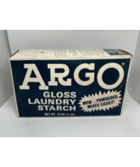 ARGO Powdered Gloss Vintage Laundry Starch 16 oz Blue - £23.59 GBP