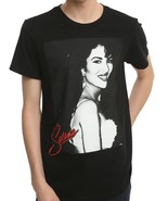 SELENA BLACK AND WHITE SMILING PHOTO BLACK 2XL T-SHIRT NEW UNISEX EXTRA ... - £15.24 GBP