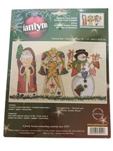 Janlynn Counted Cross Stitch Kit Patchwork Holiday Friends Christmas Angel Snow - £17.68 GBP