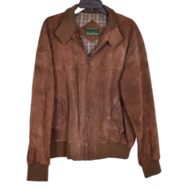 Quail Run Brown Leather Boomer Jacket Vintage Size XL - $39.84