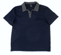 CK Calvin Klein Men&#39;s Pullover Polo / Golf Shirt L Blue w/ Contrast Gray... - £11.44 GBP