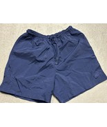 Vintage Nike Nylon Shorts Youth Medium 8-10 90s Blue Athletic Soccer - $16.17 CAD