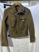 U.S. Army Ike Jacket, WW2, 1944 32R With insignia badges and letter NAMED - $79.19