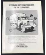 October 1977 US Military Systematic Inspection Procedure for 2.5 Ton Truck - $13.99