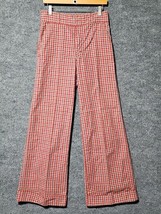 Vtg 70s MALE Mens Plaid Pants BELL BOTTOM Cuffed Hem DISCO Trousers 31/32 - £125.79 GBP
