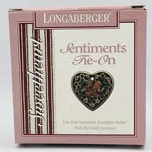 Longaberger 1995 Sweetheart Sentiments Tie on 31780 For Basket, New In Box - $8.79