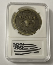 Rare Us Army Paratrooper Airborne School Fort Benning Ga Coin With Case - £30.50 GBP