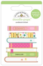 Doodlebug Doodle-Pops 3D Stickers 12/Pkg-Book Club, Hello Again DB8169 - £13.23 GBP