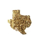 Goldtone State of Texas Belt Buckle By Texas Purius 41816 - £27.68 GBP