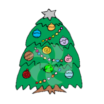 Christmas Tree 1AA-Digital ClipArt - £1.00 GBP