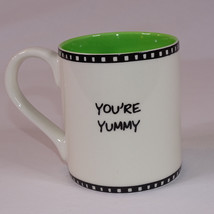 Cutie PIE Coffee Mug You&#39;re Yummy Green Interior Lorrie Veasey 10 oz. TEA Cup - £6.58 GBP