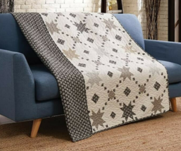 MIDNIGHT STAR Reversible Soft Quilted Throw Blanket 50x60 in Virah Bella