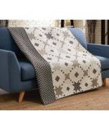MIDNIGHT STAR Reversible Soft Quilted Throw Blanket 50x60 in Virah Bella - £29.84 GBP