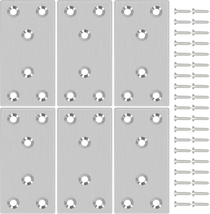 6PCS 4&quot; x 2&quot; Stainless Steel Mending Plates with Screws for Wood Furniture - $320.09 MXN