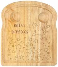 Chichi Gifts Personalised Breakfast Egg Board with Unicorn and Stars. Add Name. - £16.83 GBP