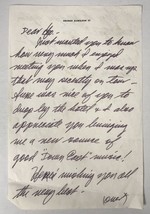 George Hamilton IV Signed Autographed Vintage Hand-Written Letter - $25.00