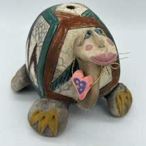 Turtle Ceramic Abstract Sculpture Figurine Statue Signed - £31.96 GBP