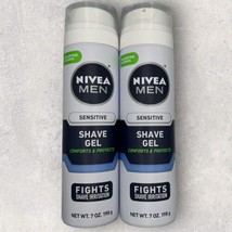 2 x Nivea Men Sensitive Skin Shave Gel Comforts & Protects 7oz Each NEW - $22.76