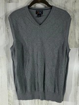 Alexander Julian Colours Mens Sweater Vest Gray Argyle Size Medium - £12.60 GBP