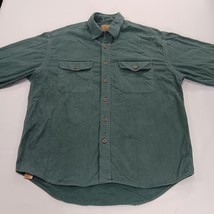 St John's Bay Men's Green Heavyweight Long Sleeve Shirt Pockets Size Large image 11