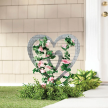 Heart Shaped Garden Plant Trellis Metal Climbing Ivy Flowers Outdoor Yar... - $19.53