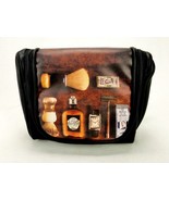 Faux Leather Men&#39;s Toiletry Bag, Hanging Travel Shaving Caddy, Kingsley ... - £11.70 GBP