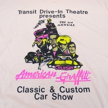 Vintage 80’s American Graffiti Car Show T-Shirt Pink XL Single Stitch USA Cruise - £18.53 GBP