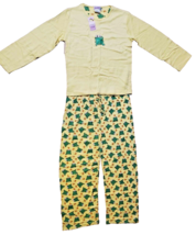 Women&#39;s Yellow Frog 2 Piece Sleep Lounge Wear Set Pj Pajama Large New W Tags - £13.76 GBP