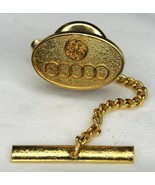 Vintage GE General Electric Oval Gold Toned 5 Ring TIE TACK Pin - £15.85 GBP