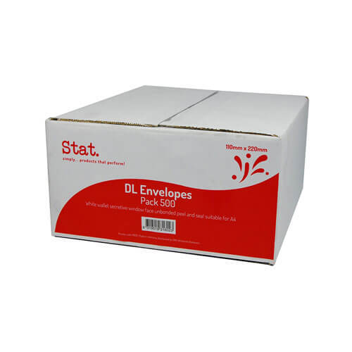 Stat Peel and Seal Envelope DL (500pk) - Window Face - $44.80