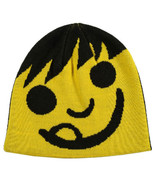 Neff Yellow Black Happy Emoij Shred Snowboard Beanie Winter Hat - £13.32 GBP