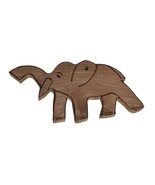Vintage Elephant Wood Cut-Out &quot;It&#39;s My Personality Not My Figure&quot; - $221.07 MXN