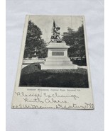 Vintage 1906 Soldiers&#39; Monument Central Park Decatur Illinois Postcard K... - £4.68 GBP