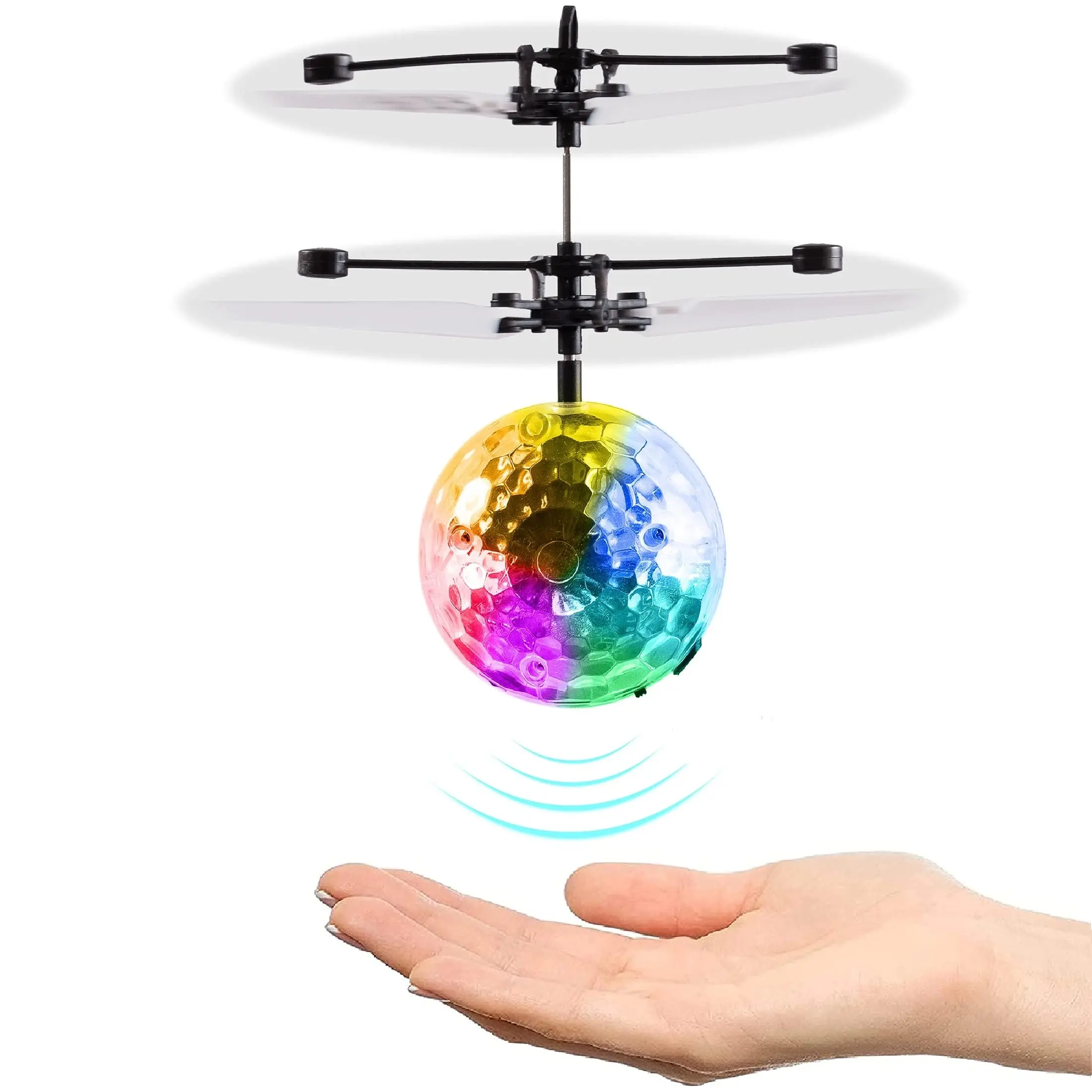 Magic Flying Ball Toy - Infrared Induction RC Helicopter Drone, Disco Light - £8.95 GBP