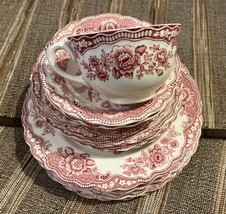 Crown Ducal Bristol Pink Mixed Lot of Plates Bowls Chips Cracks For Mosaics 13pc - £66.58 GBP