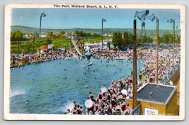 The Pool Midland Beach Staten Island NY Postcard W27 - £11.76 GBP