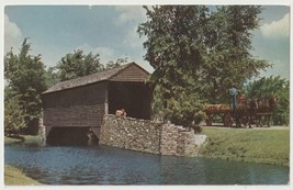 Ackley Covered Bridge Dearborn Michigan Vintage Postcard Unposted - £3.91 GBP