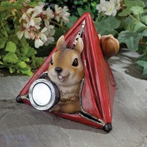 Squirrel Solar LED Lamp Camper Tent Statue Sculpture Outdoor Patio Garde... - $20.93