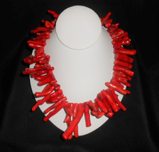 Branch Coral Necklace Oxblood Red Statement Jewelry 11.4oz / 325 Grams 19&quot; - £415.46 GBP